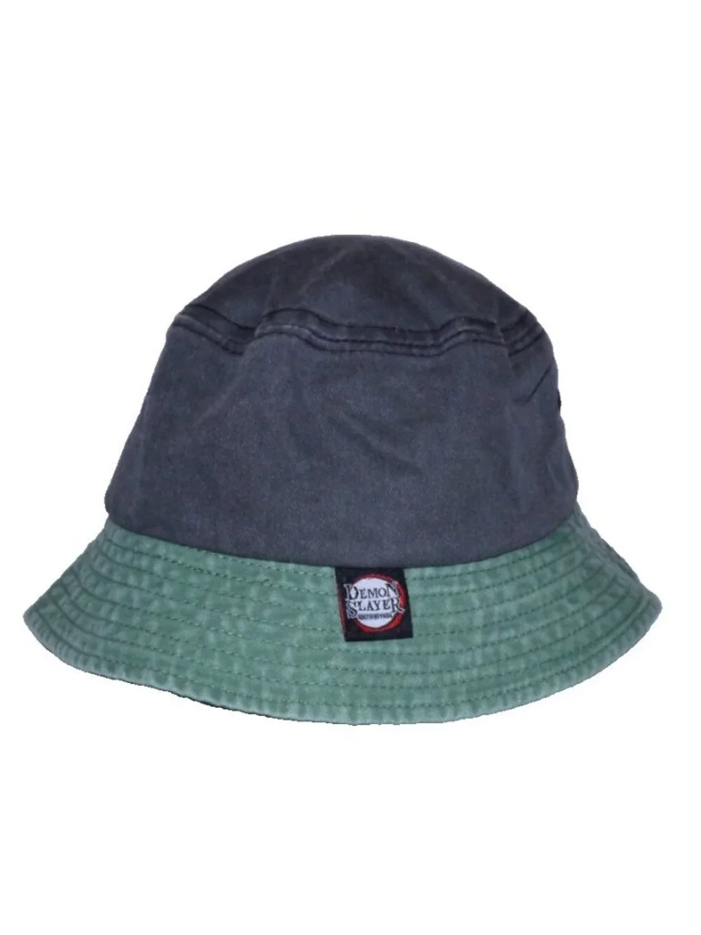 Demon Slayer Kimetsu No Yaibal gray & green bucket hat cap 100% cotton 24